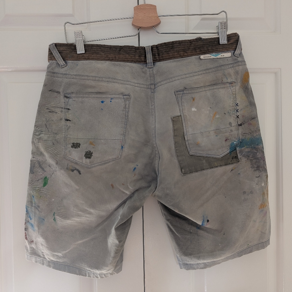 Scotch and Soda Distressed Paint Shorts - Picture 7 of 14